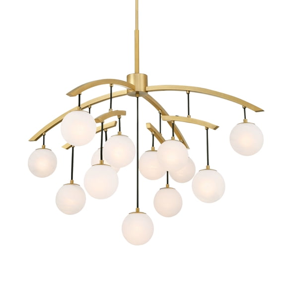 Minka Lavery 3748-732 Curven 13 Light 42" Wide Abstract Globe Chandelier - Brass
