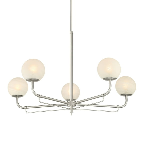 Minka Lavery 3795 Whitehall 5 Light 38" Wide Chandelier - Nickel