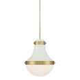 thumbnail image 1 of Minka Lavery 3934 Purelight 17" Wide Pendant - Off White Cream / Legacy Brass, 1 of 7