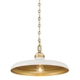 thumbnail image 1 of Minka Lavery 3935 Crowne 16" Wide Pendant - Off White Cream / Legacy Brass, 1 of 7