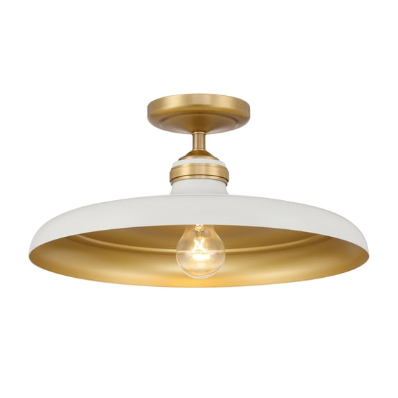 Minka Lavery 3936-879 Crowne 16" Wide Semi-Flush Ceiling Fixture - Off White Cream /