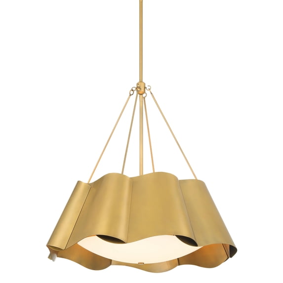 Minka Lavery 3954 Waveform 4 Light 26" Wide Multi Light Pendant - Brass
