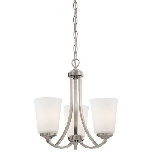 Minka Lavery 4963-84 Overland Park 3 Light Mini Chandelier in Brushed Nickel