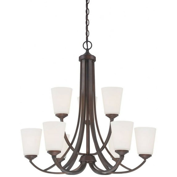 Minka Lavery 4969-284 Overland Park 9 Light Chandelier in Vintage Bronze