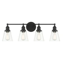 Minka Lavery 5684 Barwell 4 Light 33" Wide Vanity Light - Coal