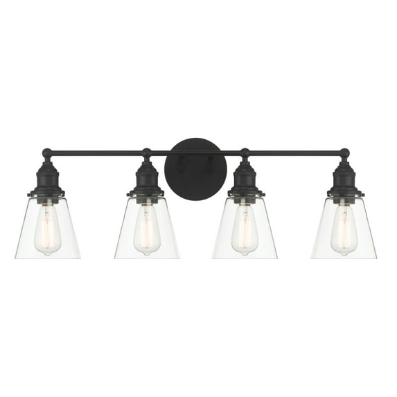 Minka Lavery 5684 Barwell 4 Light 33" Wide Vanity Light - Coal