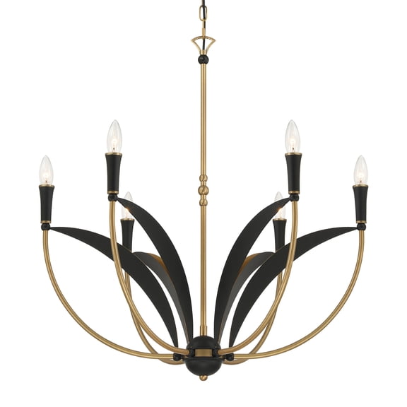 Minka Lavery 5696-782 Miller 6 Light 29" Wide Taper Candle Style Chandelier - Legacy Brass