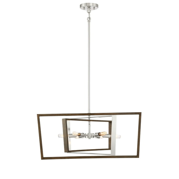 Minka Lavery - 6-Light Brushed Nickel and Corona Bronze Pendant     -Traditional