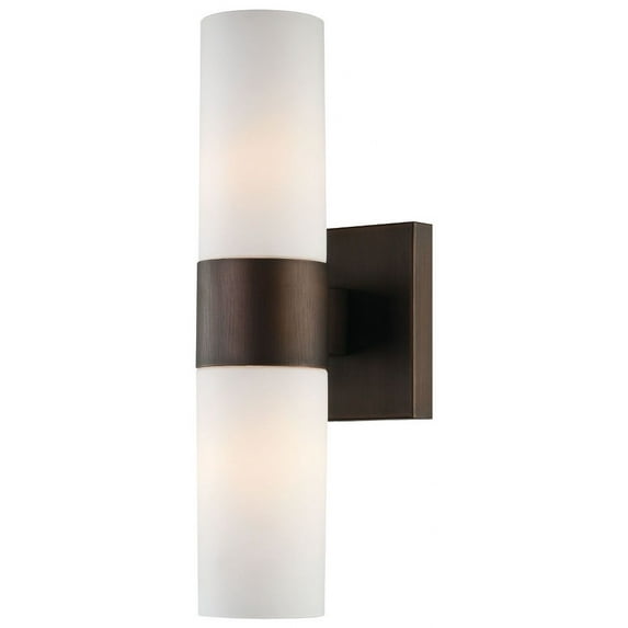 2 Light Wall Sconce In Contemporary Style 13.5 Inches Tall By 4.5 Inches Wide-Copper Bronze Patina Finish Minka Lavery 6212-647