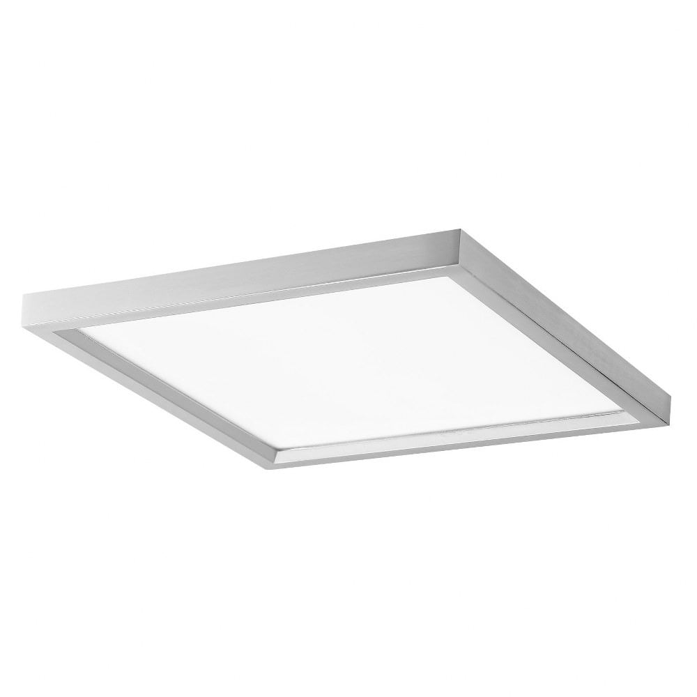 Vantage Modern Brushed Nickel LED Square Flush Mount Ceiling Light