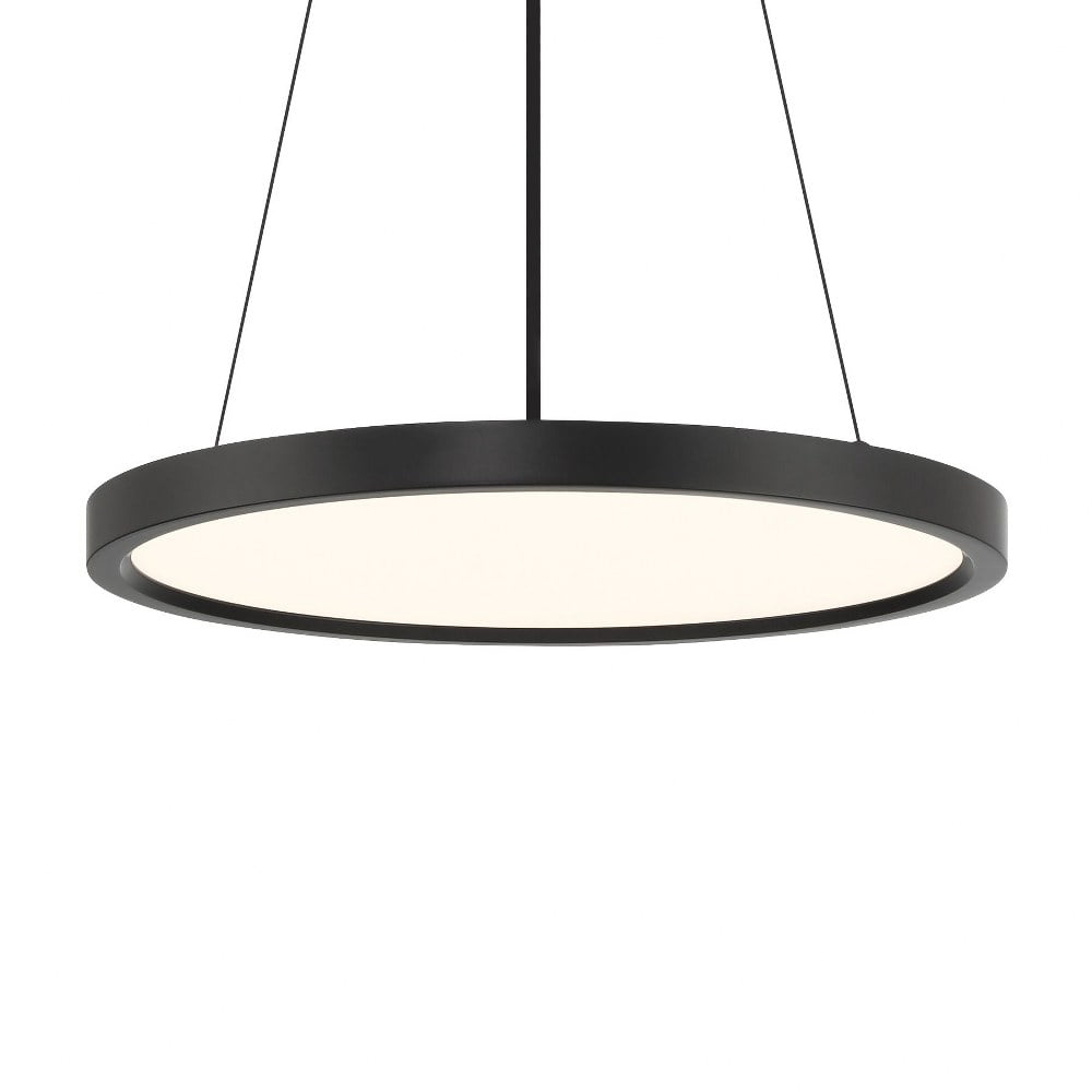 15" Coal Aluminum LED Pendant with Acrylic Shade