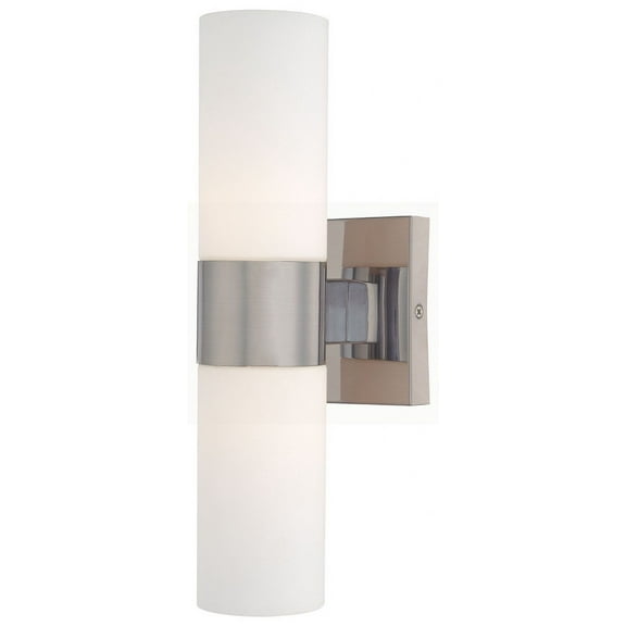 Minka Lavery Andres 13 1/2" High Brushed Nickel 2-Light Wall Sconce