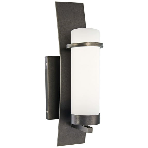 Minka Lavery Arcus Truth 16" High Smoke Iron Outdoor Wall Light