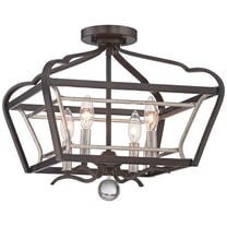 4 Light Semi-Flush Mount In Transitional Style 15.75 Inches Tall By 16 Inches Wide Minka Lavery 4347-593