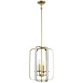 thumbnail image 1 of Minka Lavery Aureum 14"W Gold and White Open Cage 4-Light Pendant Light, 1 of 2