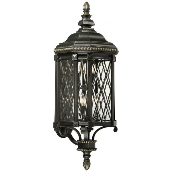 Minka Lavery Bexley Manor 37 3/4"H Diamond Black Outdoor Wall Light