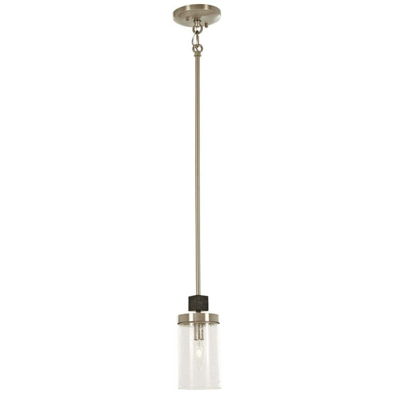 Minka Lavery Bridlewood 4"W Stone Gray and Brushed Nickel Mini Pendant