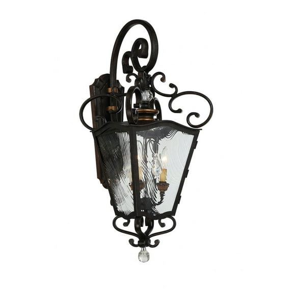 9333-270-Minka Lavery-Great Outdoors - Brixton Ivy - 3 Light Outdoor Wall Lantern-Terraza Village Aged Patina Finish