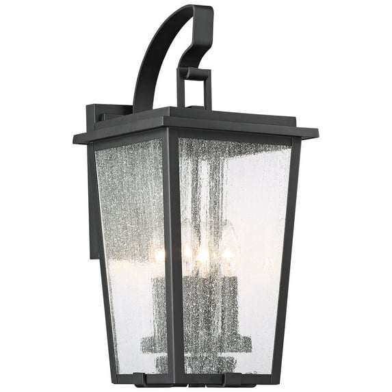 Minka Lavery Cantebury 19 1/2" High Black 4-Light Outdoor Wall Light