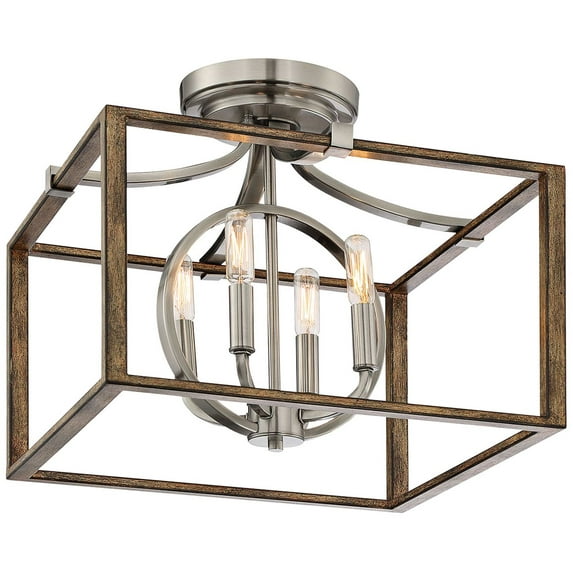 4 Light Semi-Flush Mount In Transitional Style 14 Inches Tall By 16.5 Inches Wide Minka Lavery 4013-280