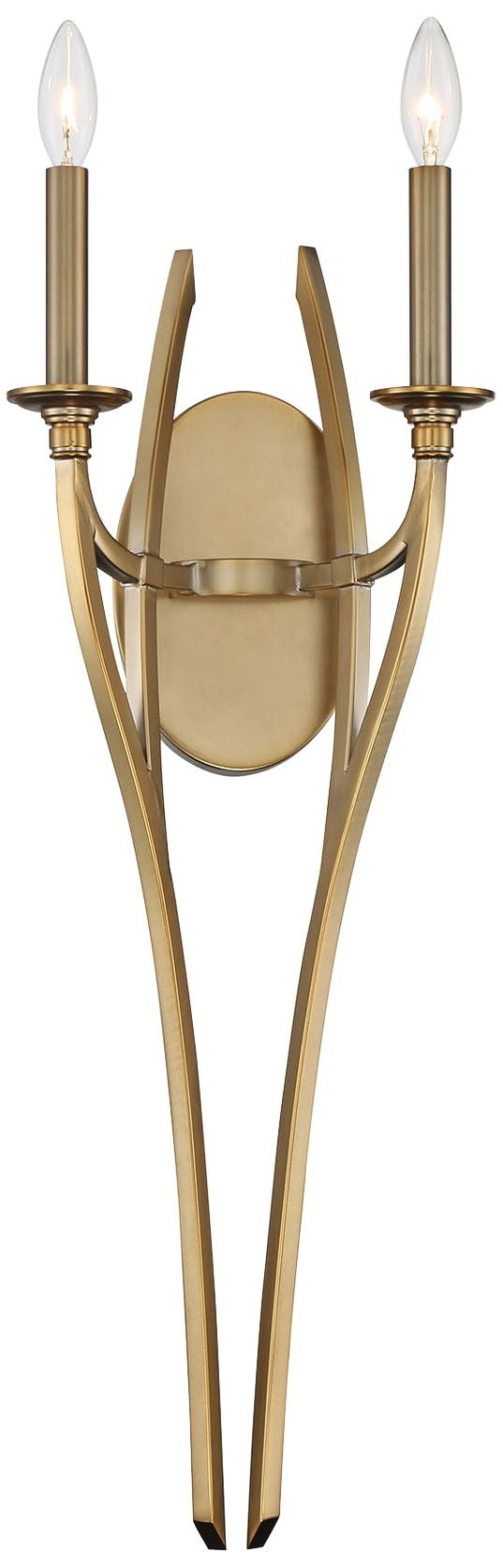 Covent Park 28" Honey Gold 2-Light Wall Sconce