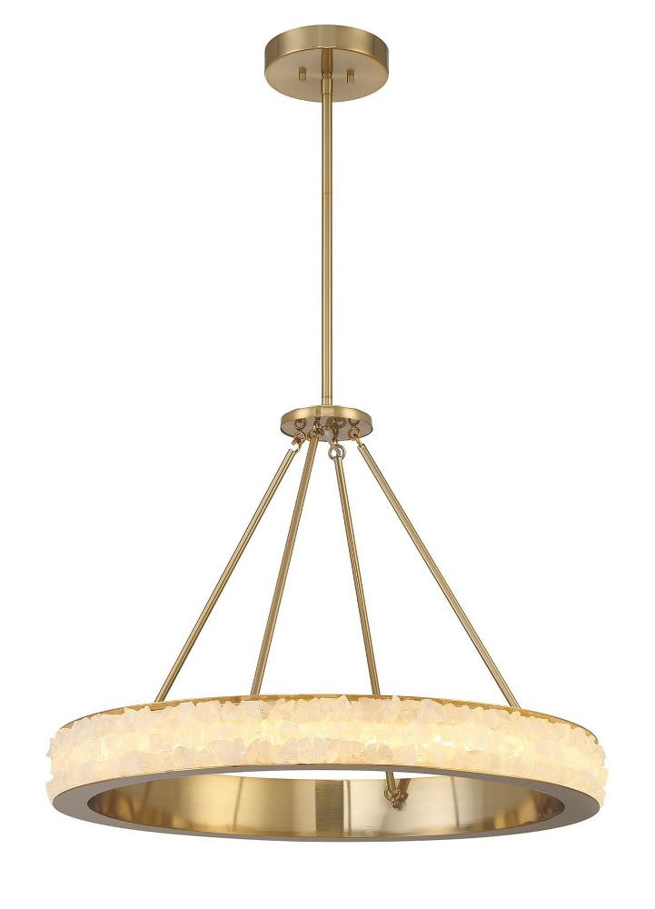 Celeste Brass LED Chandelier with Acrylic Shade