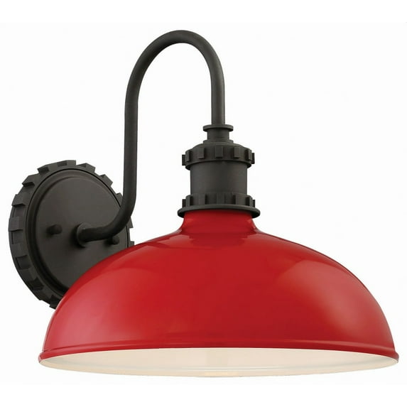 Minka Lavery Escudilla 11 3/4" High Red Gloss Modern Industrial Outdoor Wall Light