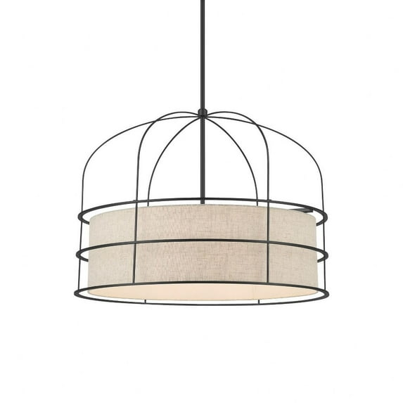 Minka Lavery - Gateway Park - 6 Light Pendant-Coal Finish