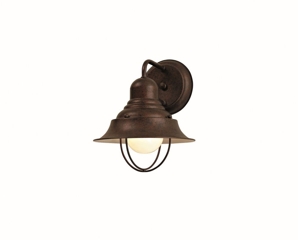 Antique Bronze Industrial Outdoor Wall Sconce with Cage Design