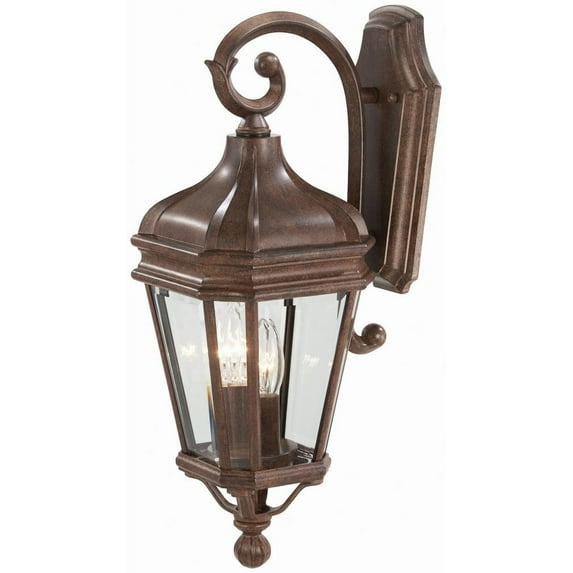 The Great Outdoors Go 8691 Harrison 2 Light 21" Tall Outdoor Wall Sconce - Vintage Rust