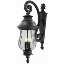 The Great Outdoors Go 8902 Newport 3 Light 28" Tall Top Mounted Outdoor Wall Sconce -