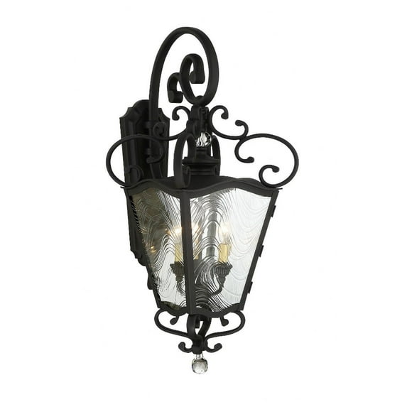 9333-661-Minka Lavery-Great Outdoors - Brixton Ivy - 3 Light Outdoor Wall Lantern-Coal/Honey Gold Finish