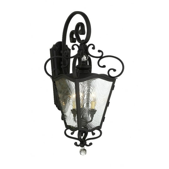9333-661-Minka Lavery-Great Outdoors - Brixton Ivy - 3 Light Outdoor Wall Lantern-Coal/Honey Gold Finish
