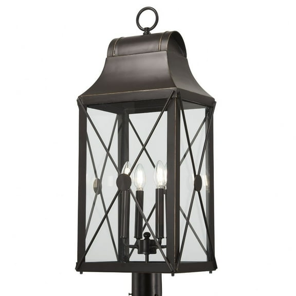 73296-143C-Minka Lavery-Great Outdoors - De Luz - 4 Light Outdoor Post Mount-32.25 Inches Tall and 12.5 Inches Wide