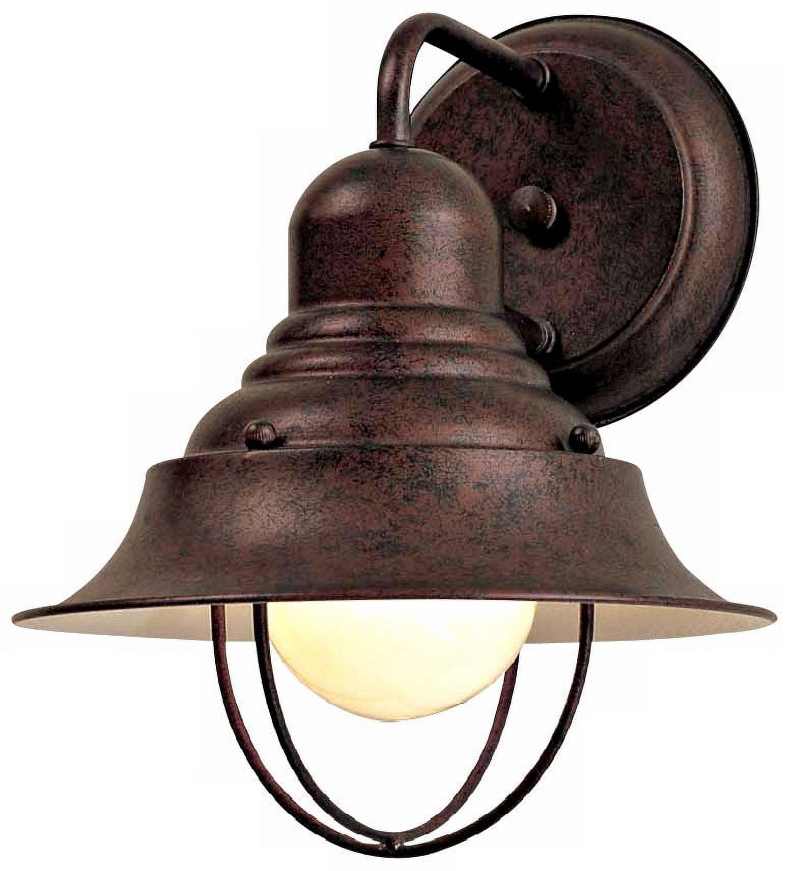 Antique Bronze Industrial Outdoor Wall Sconce with Cage Design
