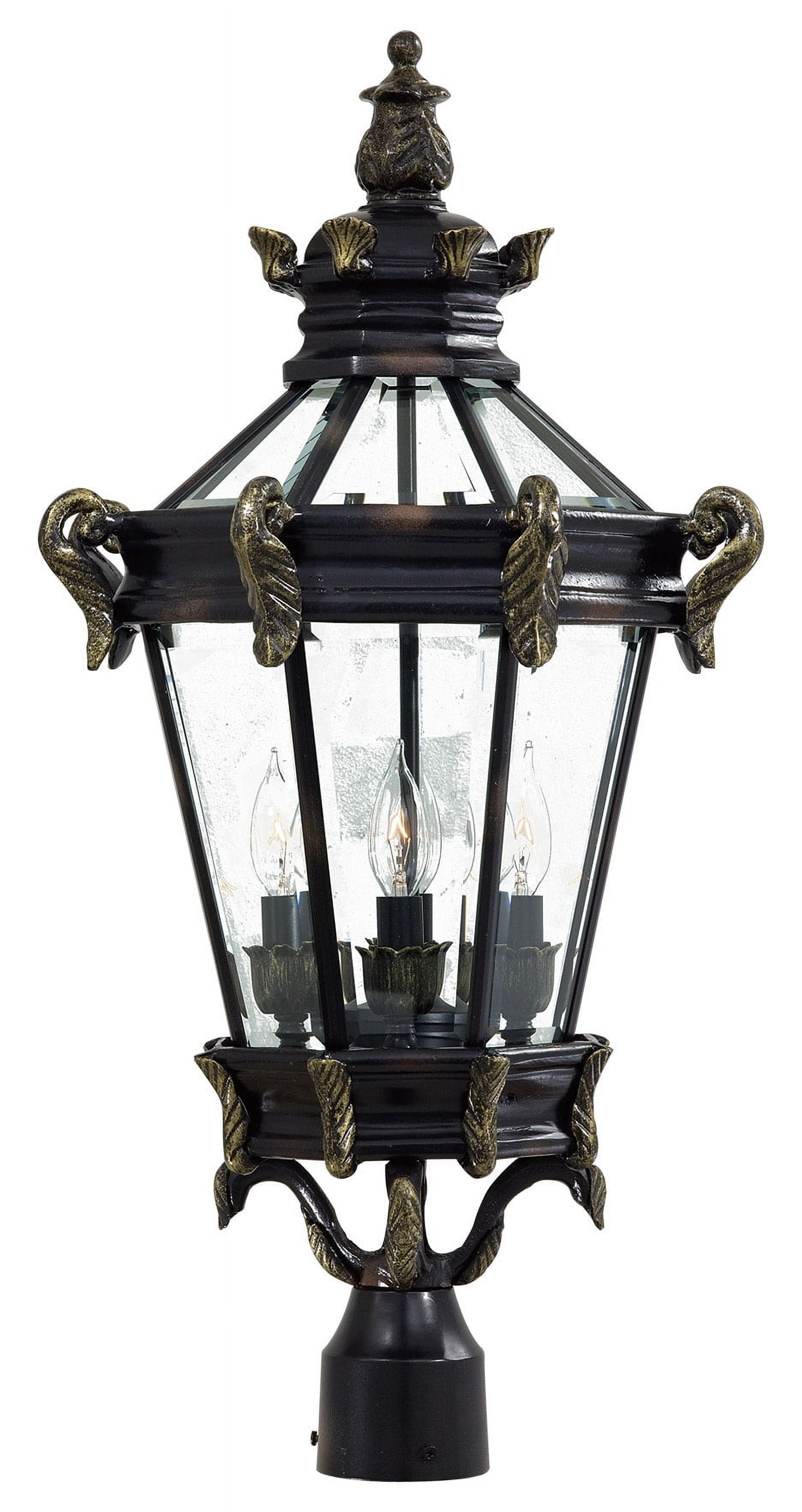 Stratford Hall Heritage Gold 28" Outdoor Lantern with Clear Beveled Glass