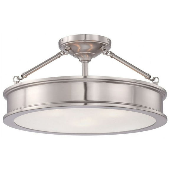 Minka Lavery - Harbour Point - 3 Light Semi-Flush Mount in Transitional Style -