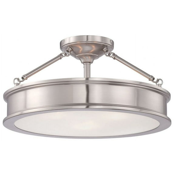 Minka Lavery - Harbour Point - 3 Light Semi-Flush Mount in Transitional Style -