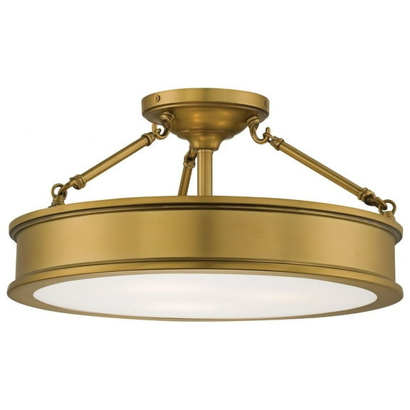 Minka Lavery - Harbour Point - 3 Light Semi-Flush Mount in Transitional Style -