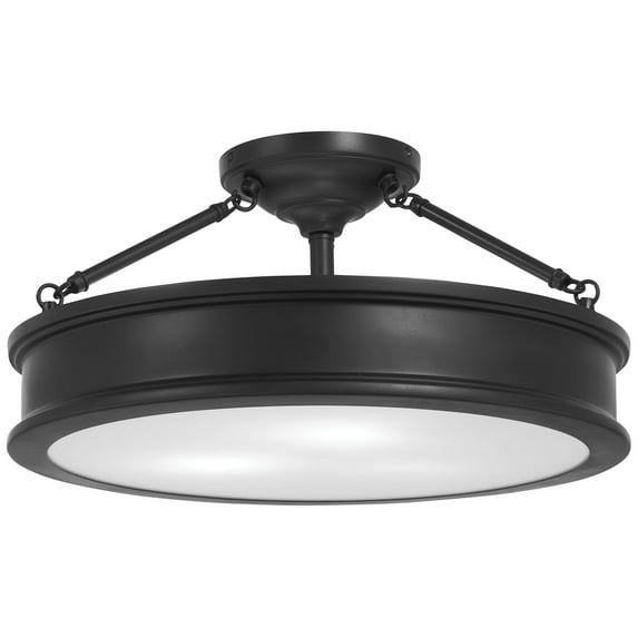 Minka Lavery - Harbour Point - 3 Light Semi-Flush Mount in Transitional Style -