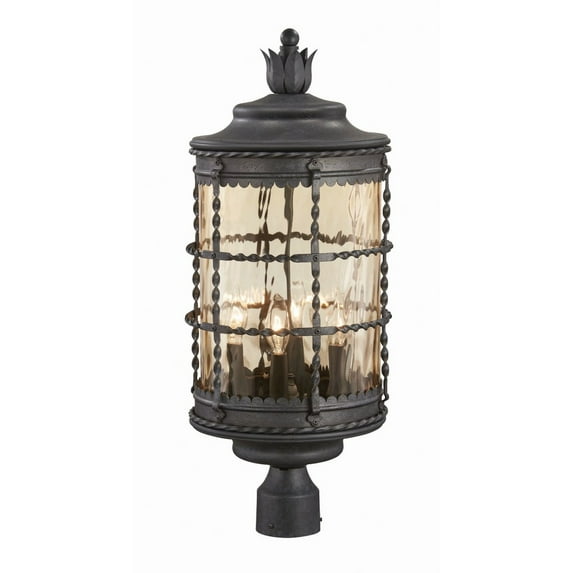 Minka Lavery - Mallorca - 4 Light Outdoor Post Lantern-26 Inches Tall and 10.5