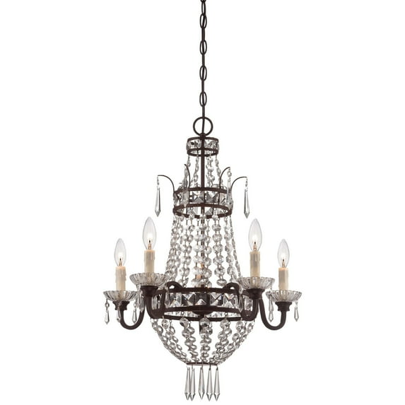 Minka Lavery - Mini Chandelier 5 Light Kinston Bronze in Traditional Style -
