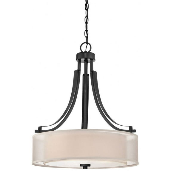Minka Lavery Minka Parsons Studio 20 1/2" Wide Sand Coal Black Drum Pendant Light