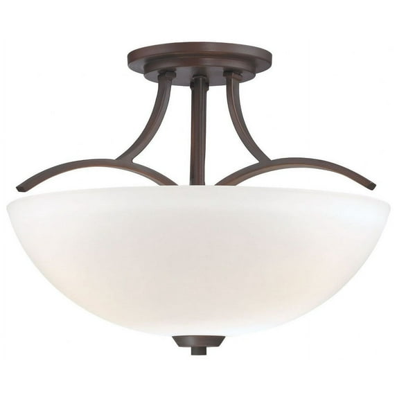 Minka Lavery - Overland Park - 3 Light Semi-Flush Mount in Transitional Style -