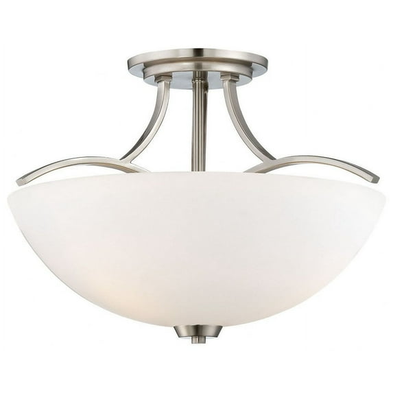 Minka Lavery - Overland Park - 3 Light Semi-Flush Mount in Transitional Style -