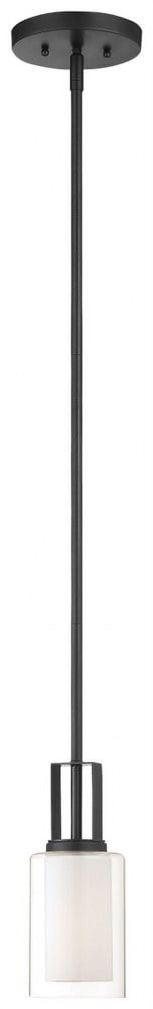 Parsons Studio Mini Jar 1-Light Pendant in Sand Coal and Etched White