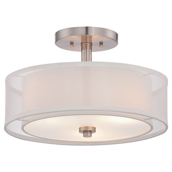 Minka Lavery - Parsons Studio - 3 Light Semi-Flush Mount in Transitional Style -