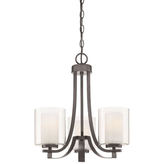 Minka Lavery - Parsons Studio - Chandelier 3 Light Smoked Iron in Transitional