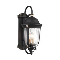 Minka Lavery Peale Street 21 3/4" H Sand Coal and Vermeil Gold Outdoor Wall Light