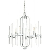 Minka Lavery - Pillar - Chandelier 4 Light Chrome in Transitional Style - 27.75
